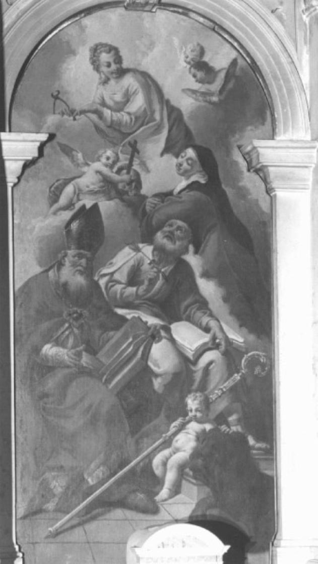Santa Apollonia, Santa Teresa d'Avila, Sant'Agostino , San Girolamo (dipinto) di Dall'Oglio Egidio - ambito veneto (sec. XVIII)