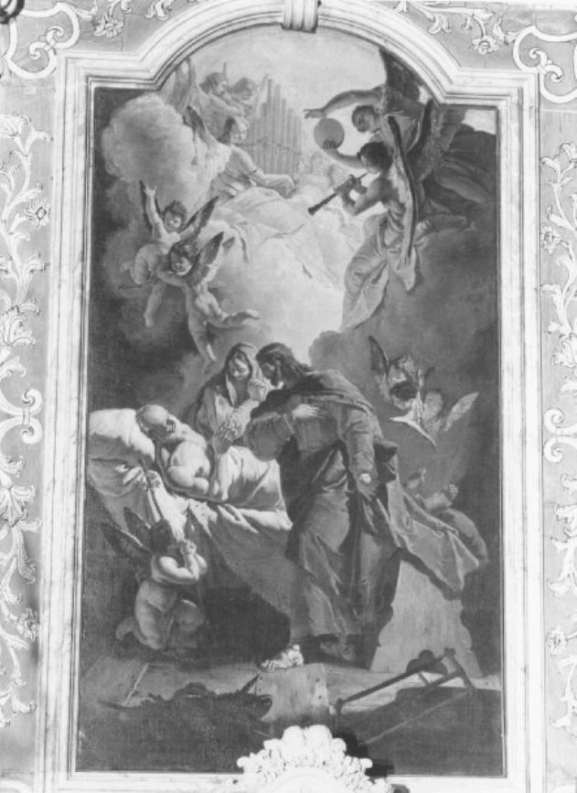morte di San Giuseppe (dipinto) di Fontebasso Francesco - ambito veneziano (sec. XVIII)