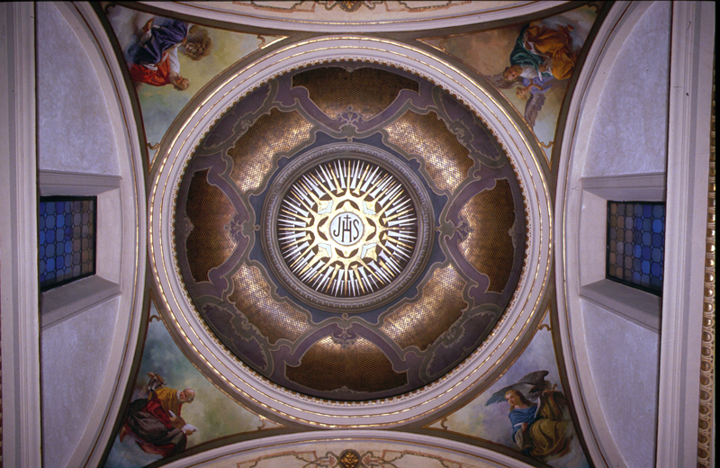 quattro Evangelisti e Monogramma Cristologico (dipinto) - manifattura veneta (metà sec. XIX)