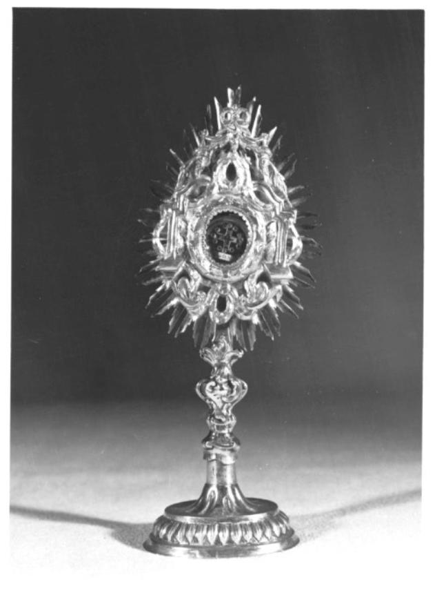 reliquiario - a ostensorio - ambito veneto (fine/inizio secc. XIX/ XX)