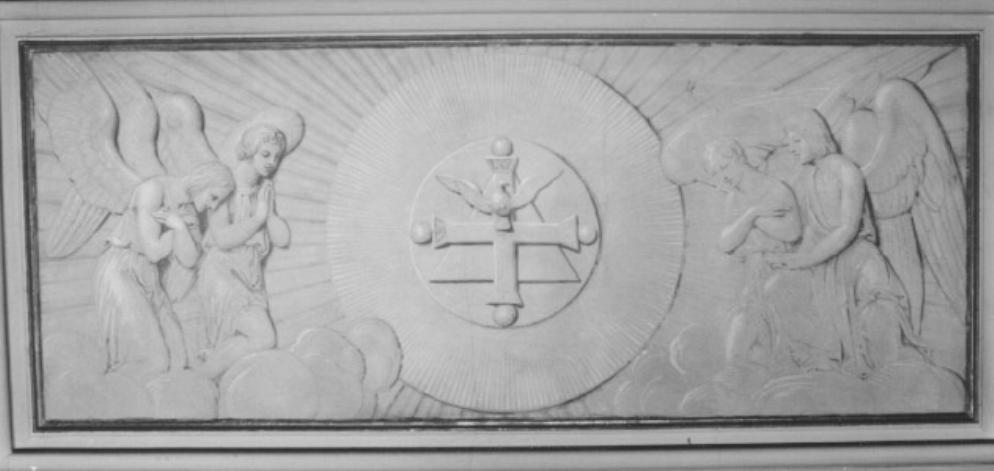 La Trinita' con angeli (dipinto) - ambito veneto (metà sec. XIX)