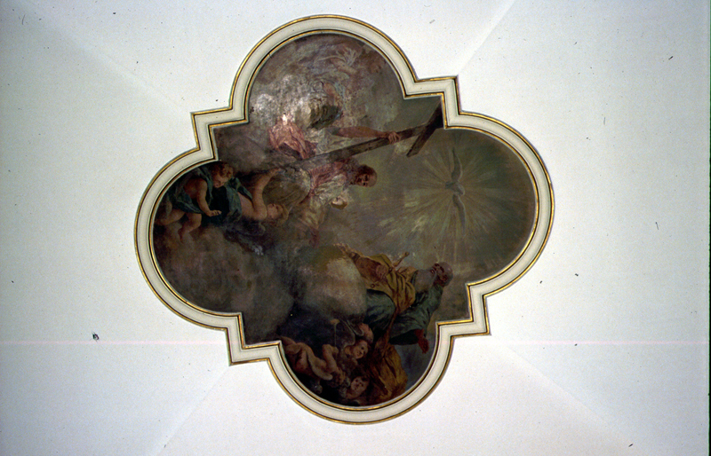 Trinità tra gli angeli (dipinto) di Beni Antonio - ambito veneto (fine/inizio secc. XIX/ XX)