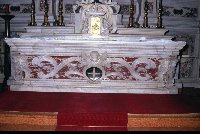 mensa d'altare, elemento d'insieme - manifattura veneta (sec. XVIII)