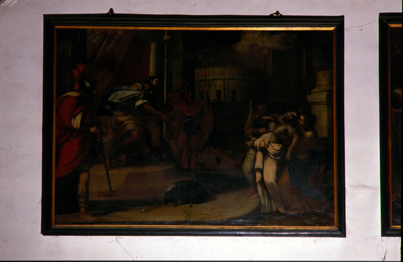 Ester si presenta a Serse (dipinto) - bottega veneta (metà sec. XVII)