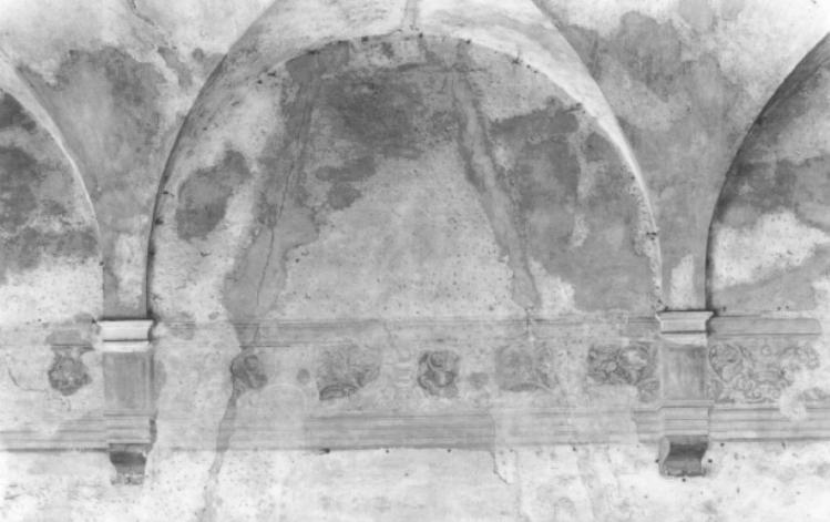Motivi decorativi fitomorfi e zoomorfi (dipinto) - ambito trevigiano (sec. XVI)