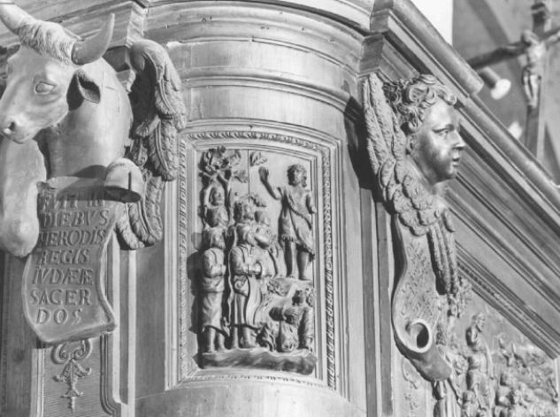 Predica di San Giovanni Battista (rilievo) di Frate Elia (sec. XVIII)