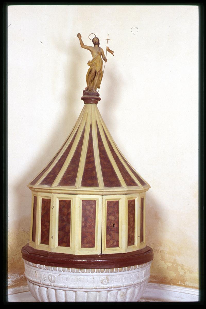 fonte battesimale - a fusto - manifattura veneta (sec. XVI)