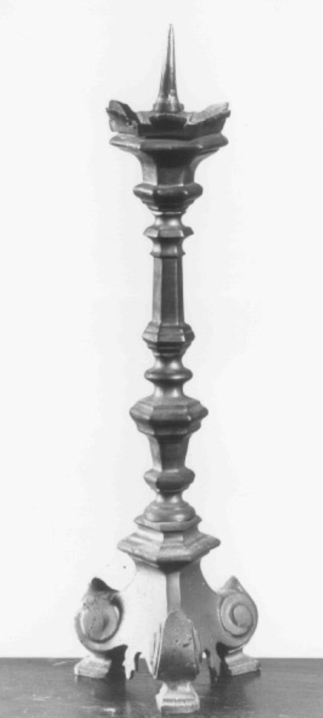 candeliere d'altare, serie - manifattura veneta (sec. XIX)