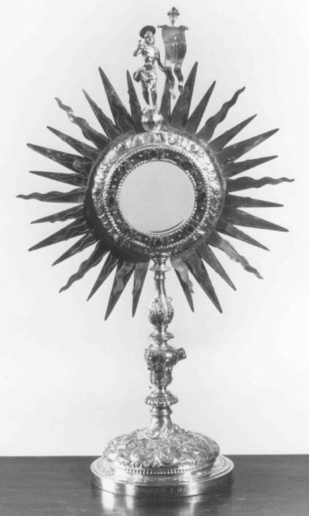 ostensorio - manifattura veneta (sec. XVIII, sec. XX)