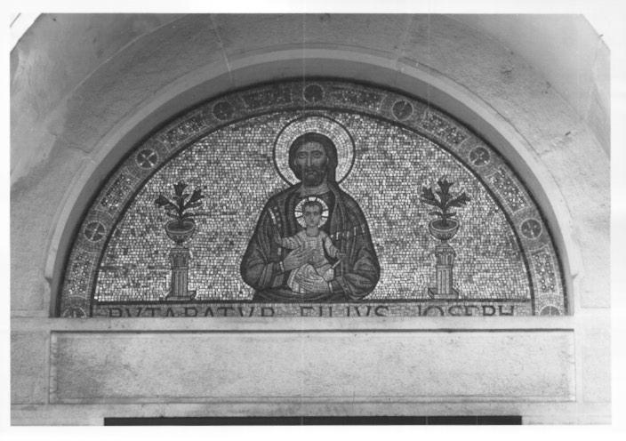 San Giuseppe e Gesù Bambino (decorazione musiva) - ambito italiano (secondo quarto sec. XX)