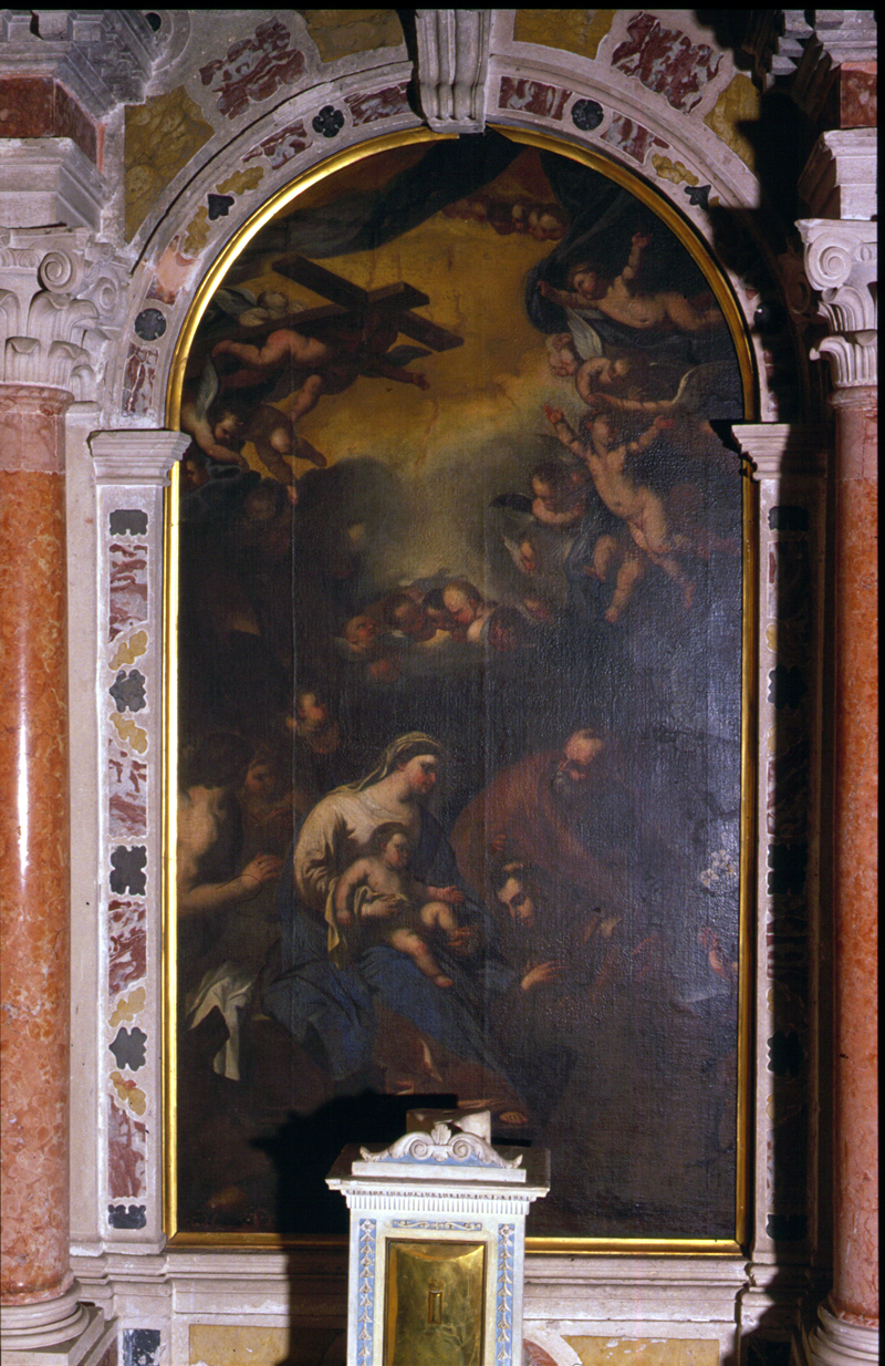 Madonna con Bambino tra Santi (dipinto) di Giordano Luca detto Luca Fapresto (attribuito) - ambito veneto (seconda metà sec. XVII)