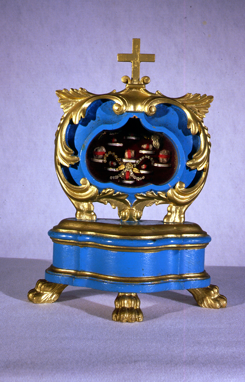 reliquiario a teca - manifattura veneta (sec. XIX)