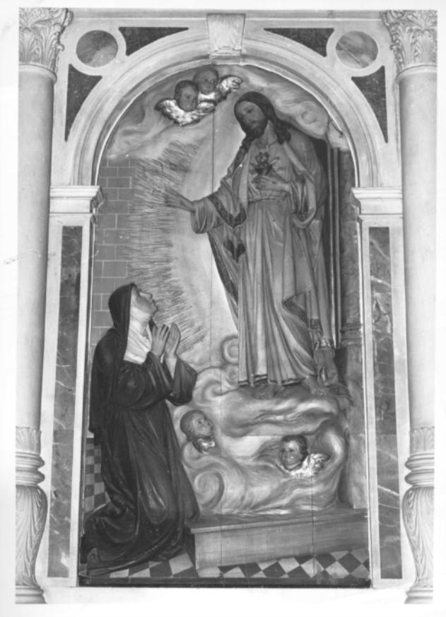 Santa Margherita Maria Alacoque con il Sacro Cuore (pala d'altare) - ambito italiano (secondo quarto sec. XX, sec. XX)