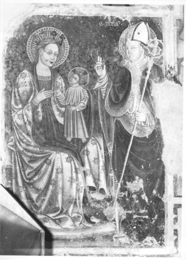 Madonna con Bambino e San Nicola (dipinto) - ambito italiano (sec. XV)