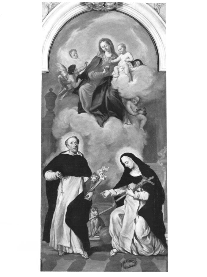 Madonna del Rosario con San Domenico e Santa Caterina da Siena (dipinto) - ambito veneto (sec. XVIII)