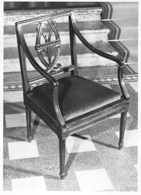 poltrona - ambito veneto (primo quarto sec. XIX)