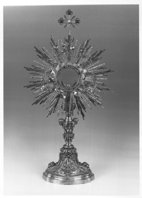 ostensorio - a raggiera - ambito veneto (sec. XX)