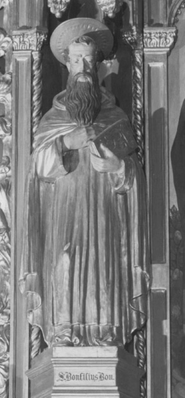 San Bonifacio Monaldi (statua) di Dall'Acqua Luigi, Michieli Pietro (sec. XX)
