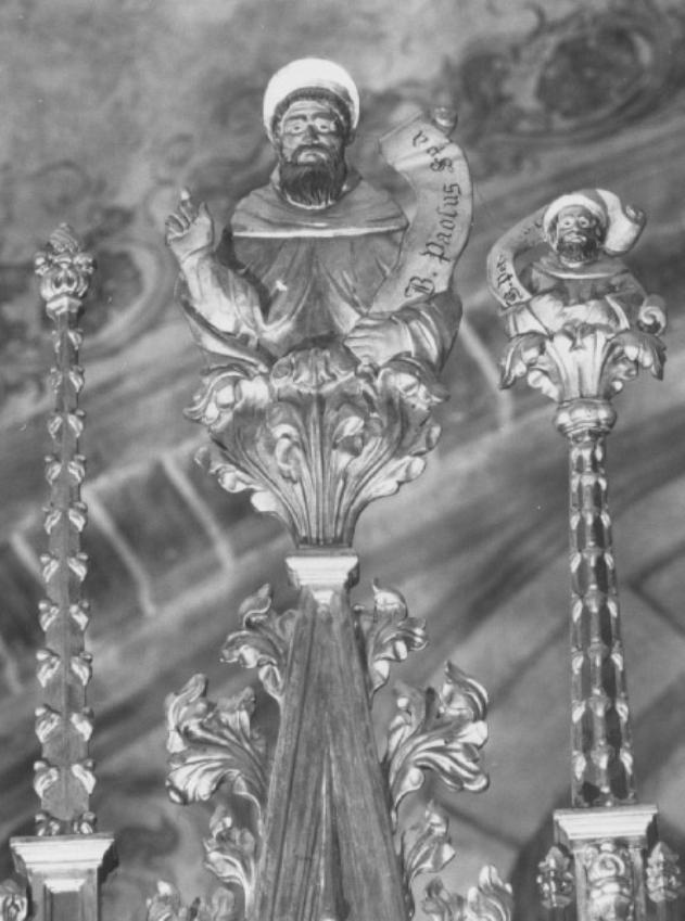 Beati con cartigli (scultura) di Dall'Acqua Luigi, Michieli Pietro (sec. XX)