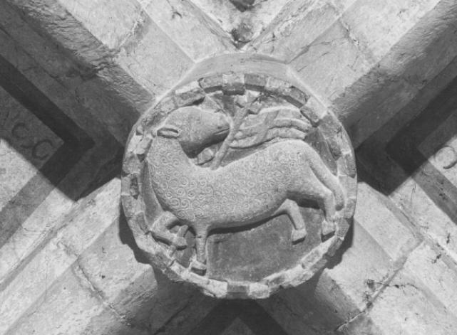 Agnus dei (chiave di volta) - ambito veneto (sec. XIII)