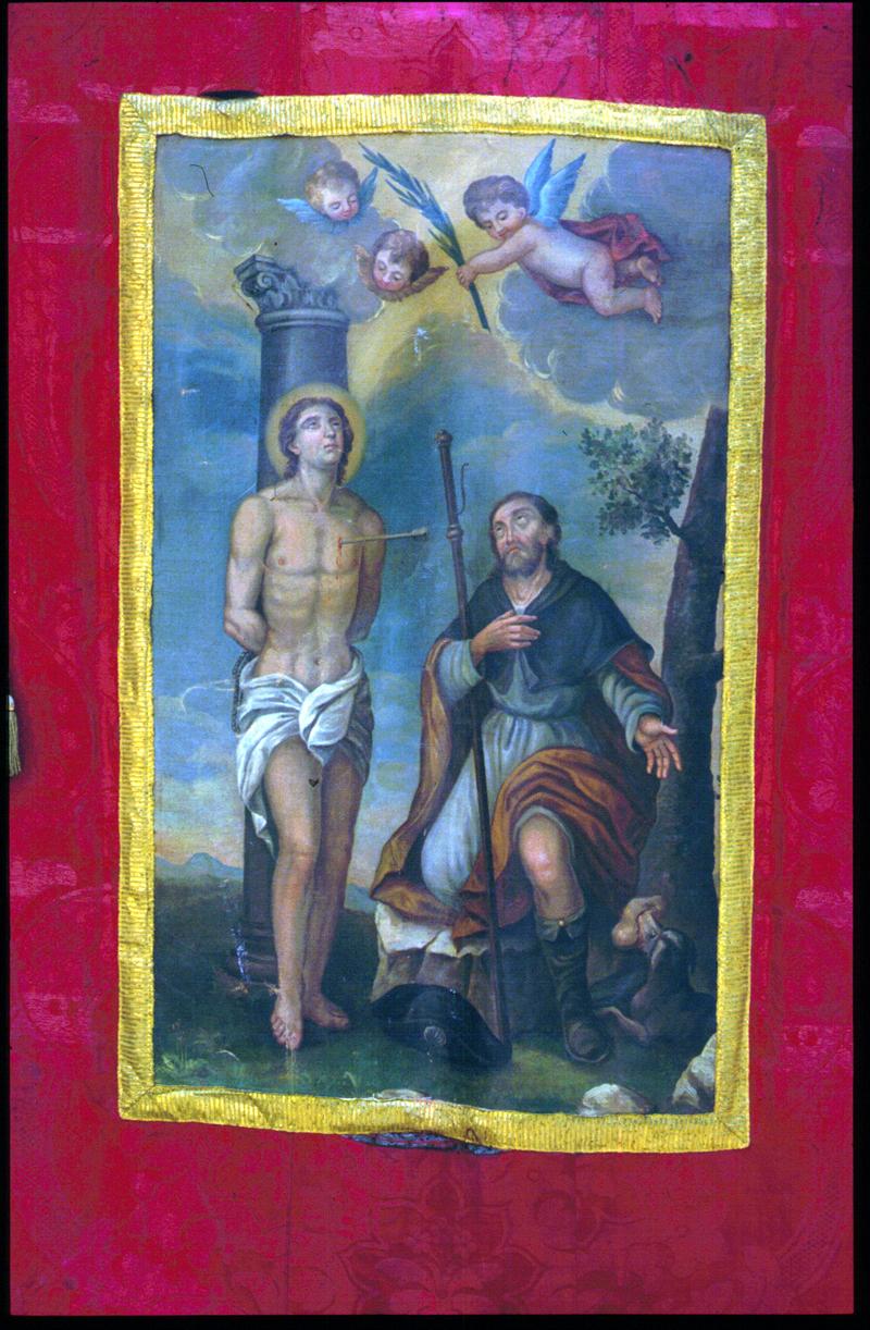 San Sebastiano e San Rocco (decorazione pittorica) di Guaranda Vincenzo (attribuito) - ambito veneto (seconda metà sec. XIX)