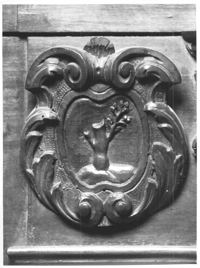 stemma gentilizio (decorazione a intaglio) - ambito veneto (seconda metà sec. XVII)