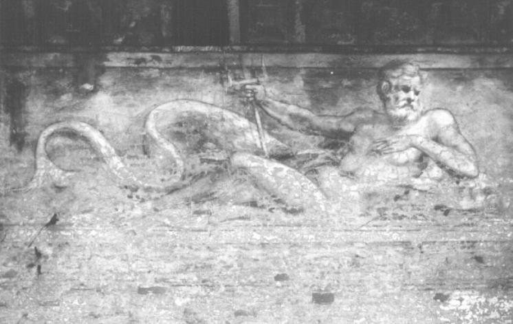 Nettuno (dipinto) di Fiumicelli Ludovico (attribuito) - ambito vicentino (sec. XVI)