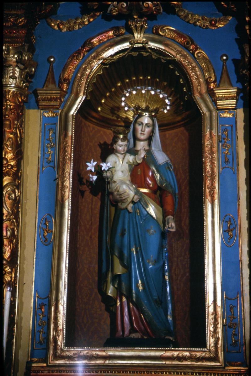 Madonna del Rosario (scultura) di Musner Antonio - ambito veneto (sec. XX)
