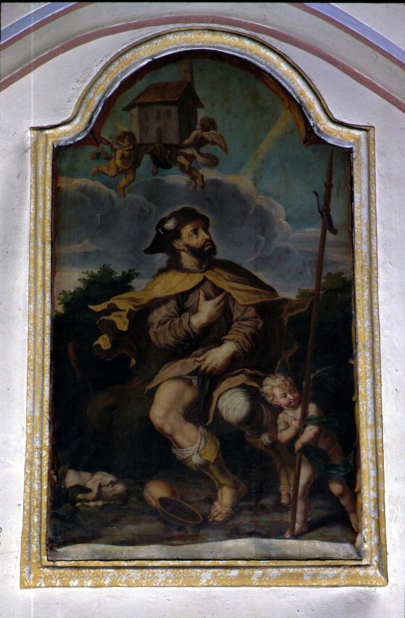 San Rocco (dipinto, elemento d'insieme) di Monforti Cristoforo (attribuito) - ambito veneto (sec. XVII)