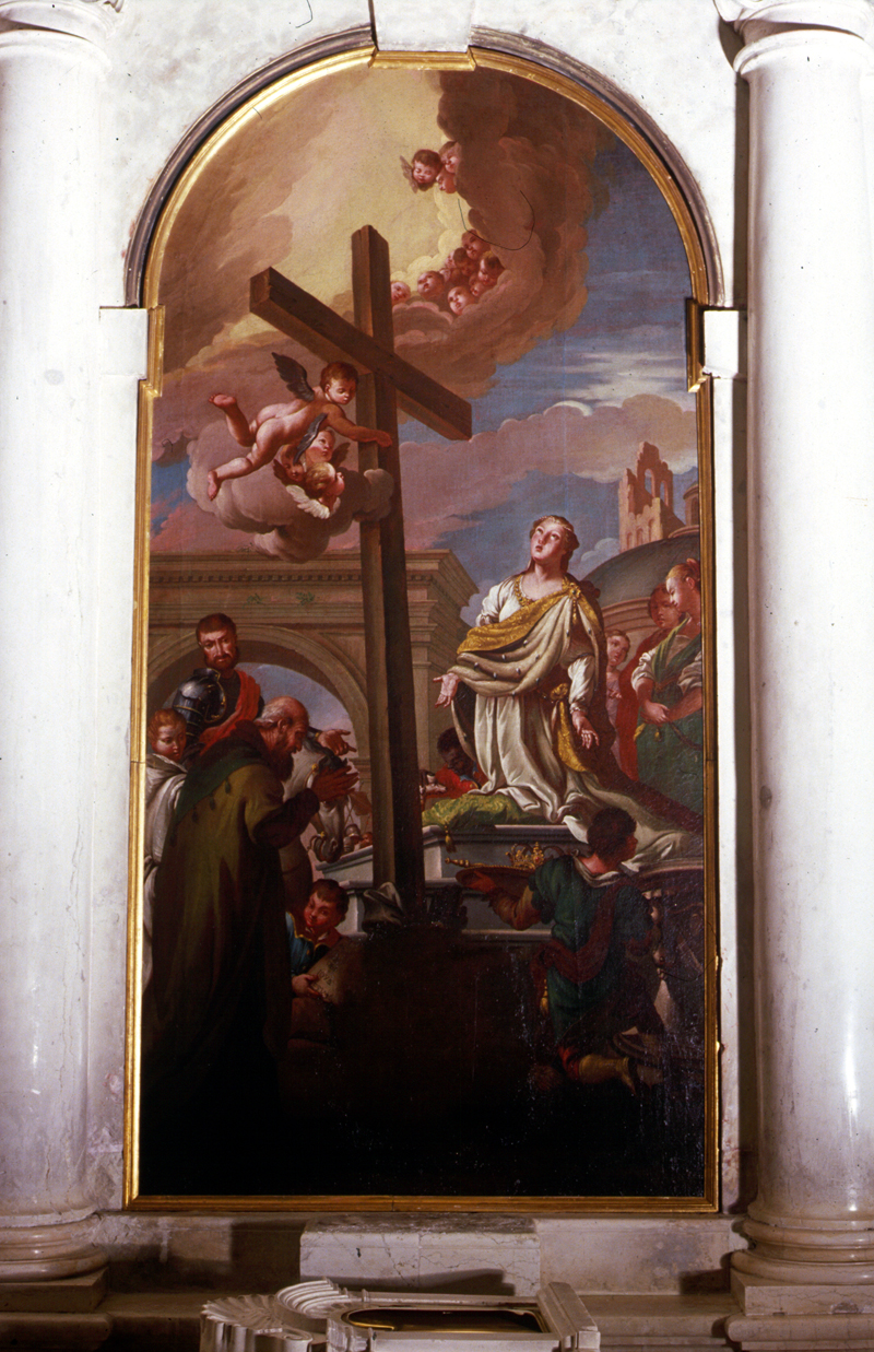 Sant'Elena che adora la Croce (dipinto) - bottega veneta (sec. XVIII)