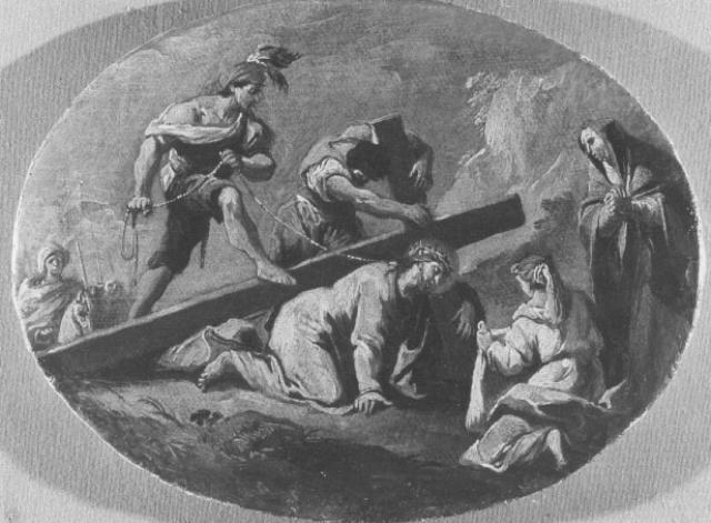 L'andata di Gesù Cristo al calvario (dipinto) di Diziani Gaspare (attribuito) (sec. XVIII)