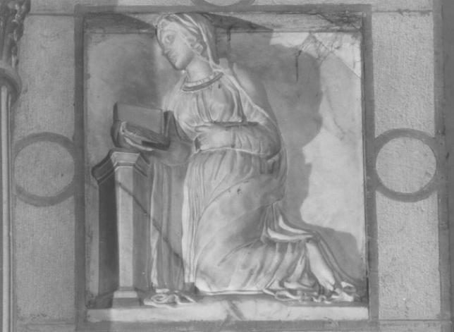 Madonna annunciata (rilievo) di Tatti Jacopo Detto Sansovino (maniera) (sec. XVI)