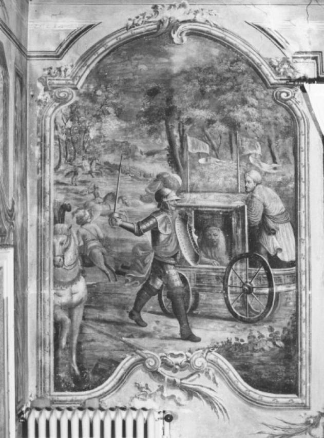 Don Chisciotte e l'avventura dei leoni (dipinto) - ambito veneto (sec. XVIII)