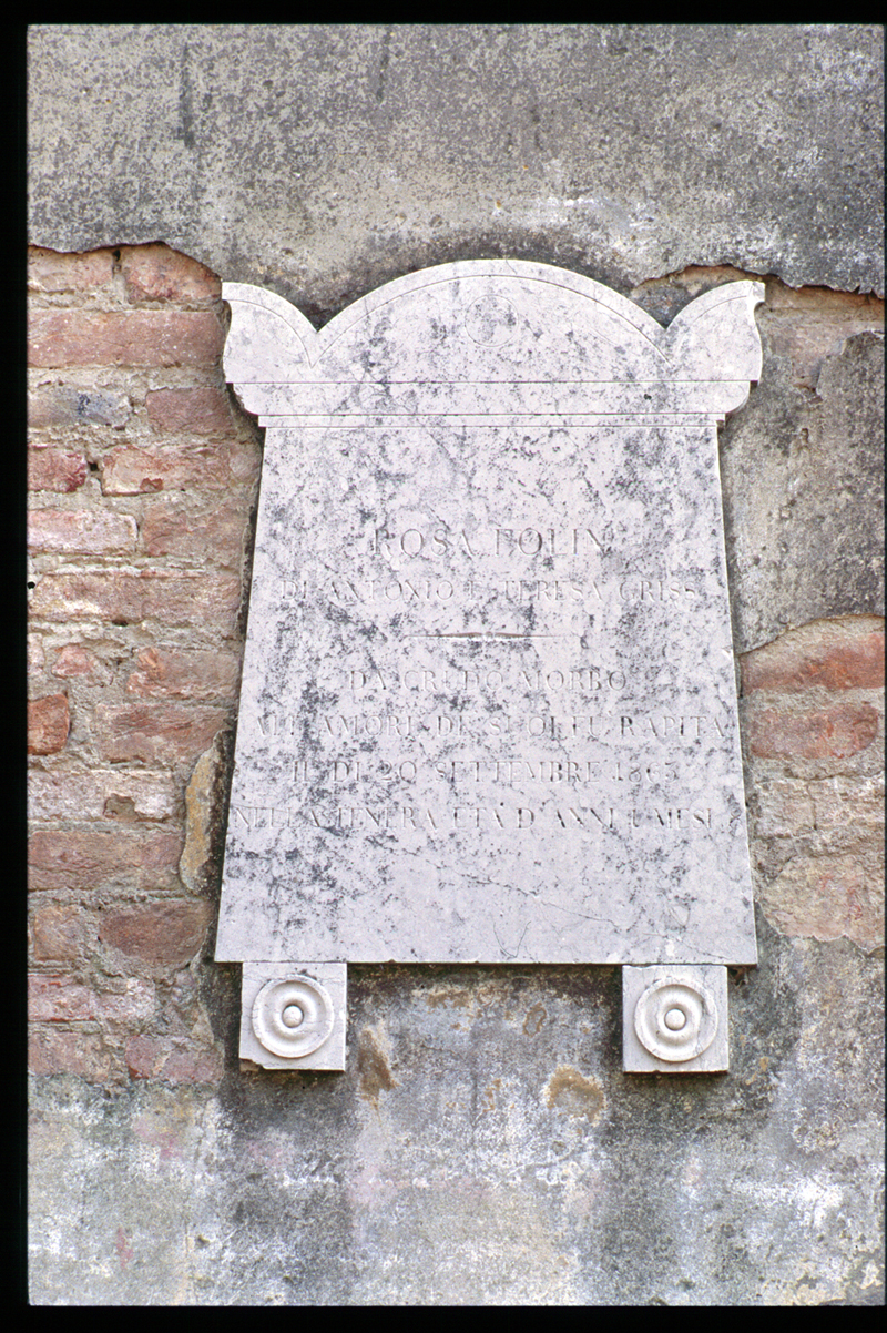 lapide tombale - manifattura veneta (sec. XIX)