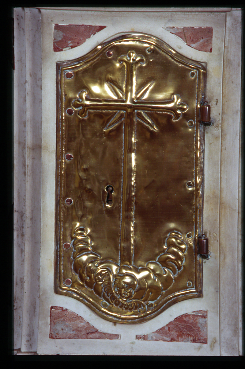 sportello di tabernacolo, elemento d'insieme - manifattura veneta (metà sec. XVII)
