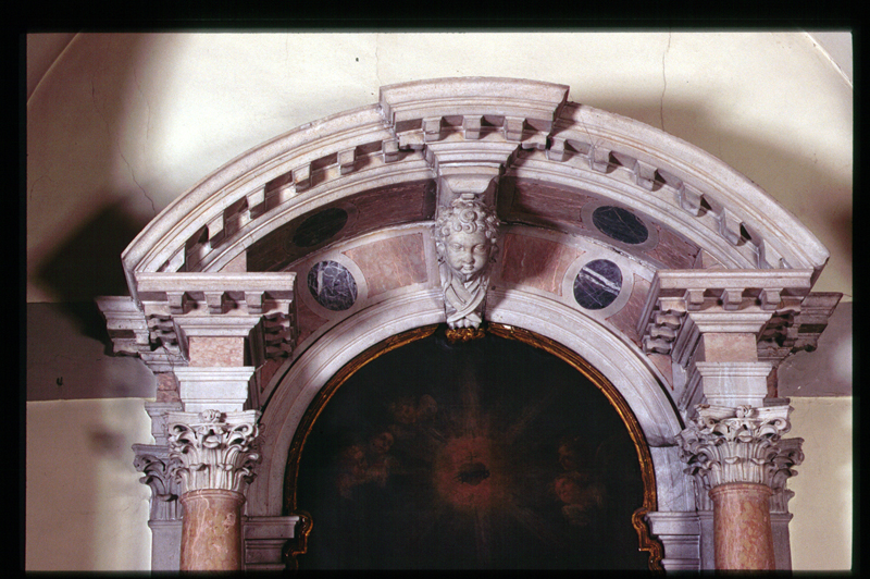 timpano, elemento d'insieme - manifattura veneta (metà sec. XVII)