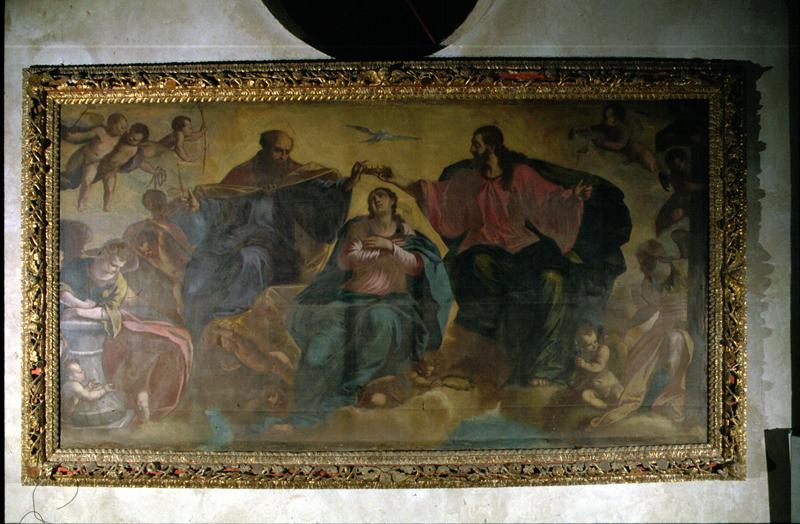 incoronazione di Maria Vergine (dipinto) di Volpato Giambattista (attribuito) - ambito veneto (sec. XVII)