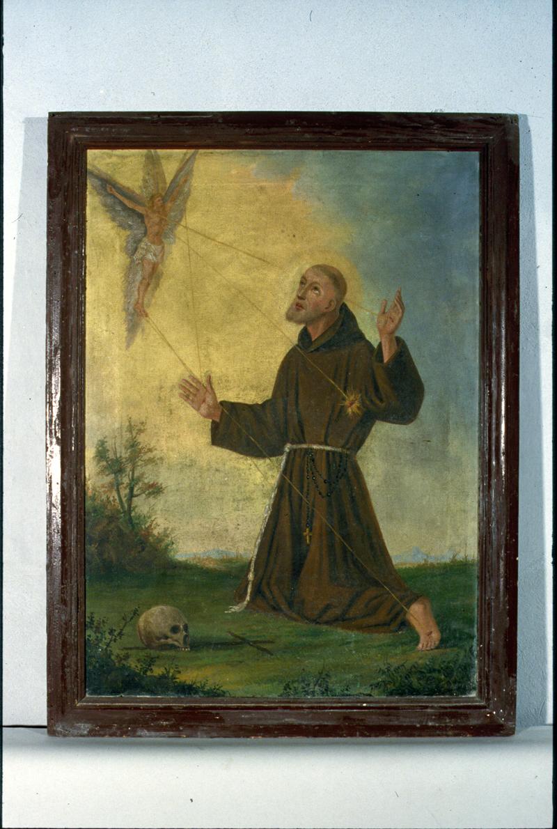 San Francesco d'Assisi riceve le stimmate (dipinto) - ambito veneto (sec. XVIII)