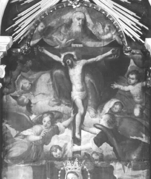 Trinità (dipinto) di Ridolfi Carlo (cerchia) - ambito Italia settentrionale (terzo quarto sec. XVI)