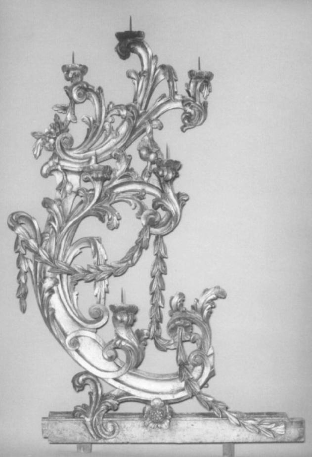 braccio di candelabro - ambito veneto (seconda metà sec. XVIII)