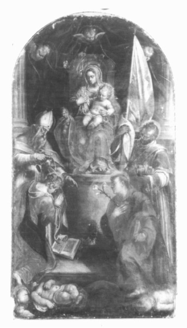 Madonna con Bambino e santi protettori di Padova (dipinto) di Varotari Dario (sec. XVI)