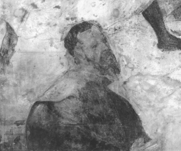 autoritratto (decorazione pittorica) di Tessari Girolamo detto Girolamo dal Santo (attribuito) (sec. XVI, sec. XVI)