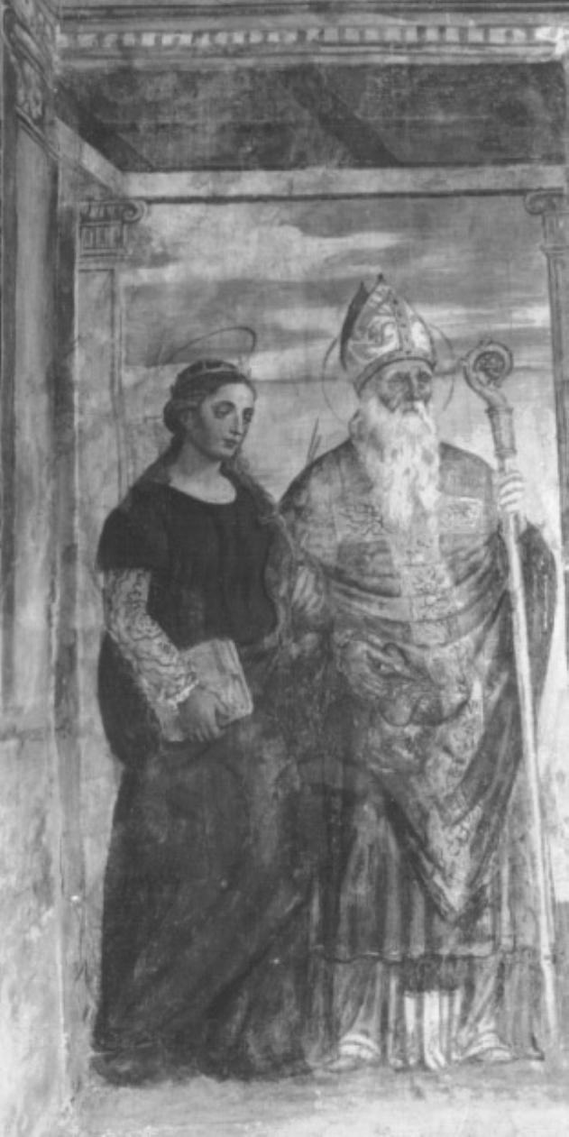 Santa Giustina; San Prosdocimo (decorazione pittorica) di Tessari Girolamo detto Girolamo dal Santo (sec. XVI, sec. XVI)