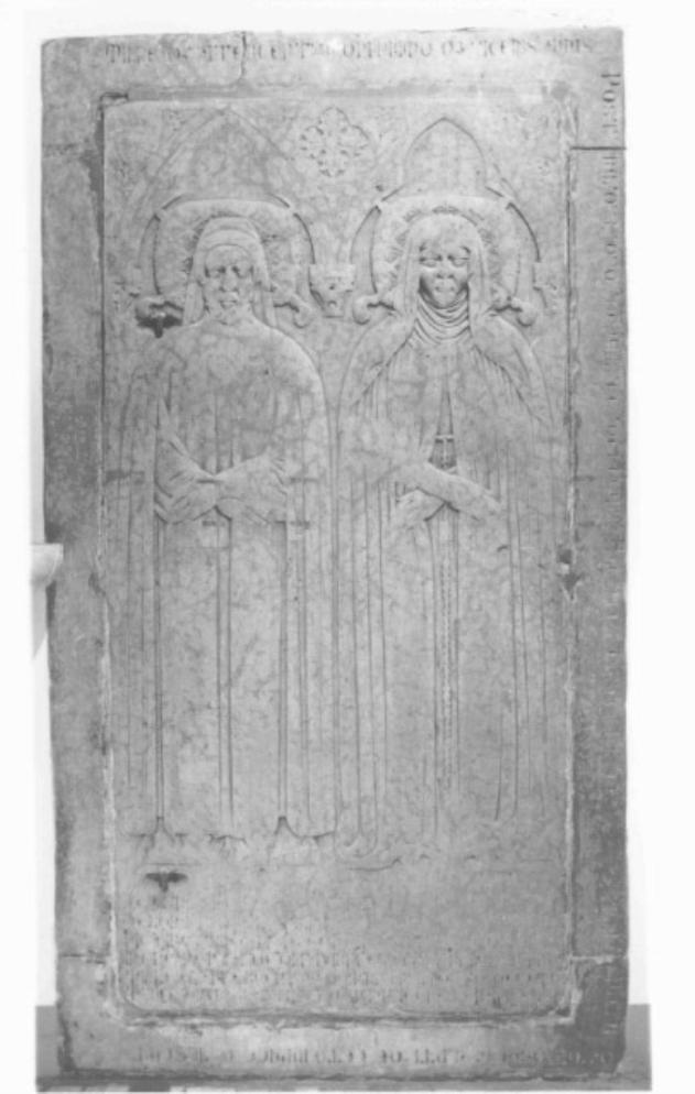 Ritratti di baldo e di Sibilia Bonafari (lastra tombale) - ambito padovano (sec. XV)