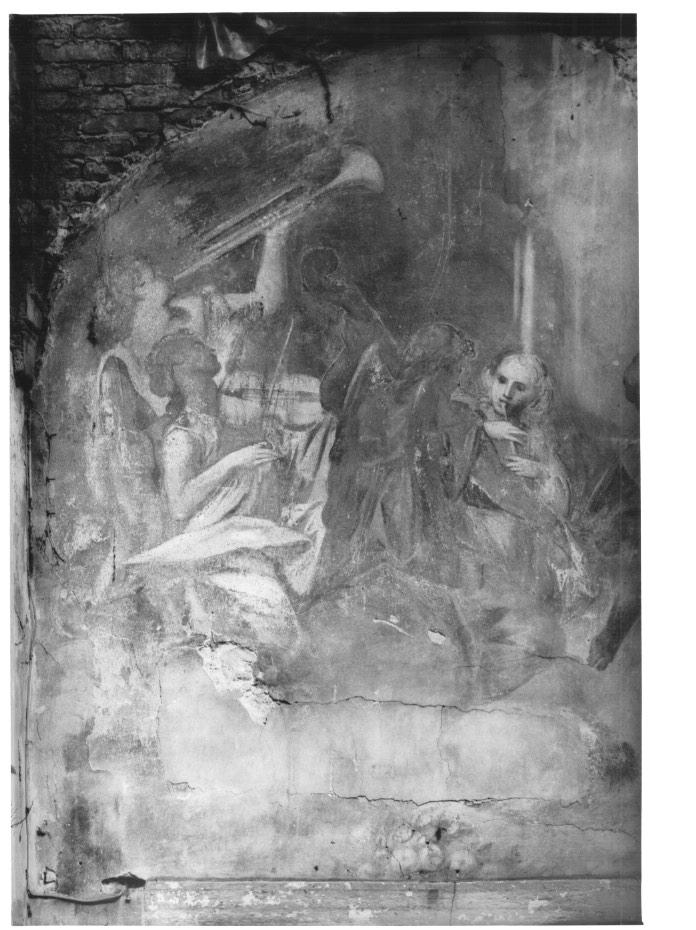 angeli musicanti (dipinto, frammento) - ambito veneto (sec. XVIII)