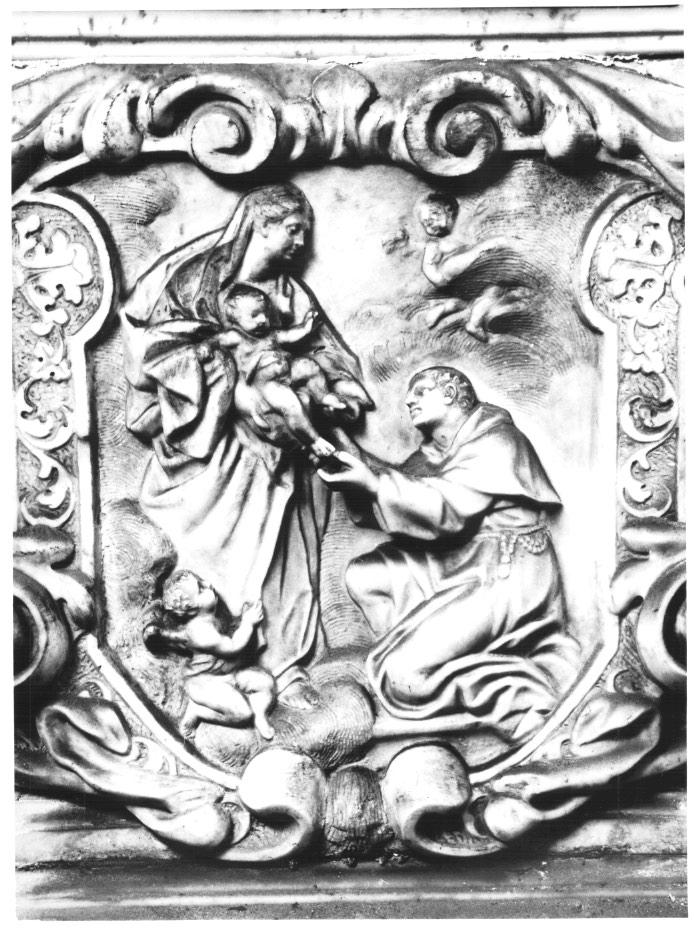 Visione di Sant'Antonio da Padova (rilievo) di Bonazza Antonio (sec. XVIII, sec. XVIII)