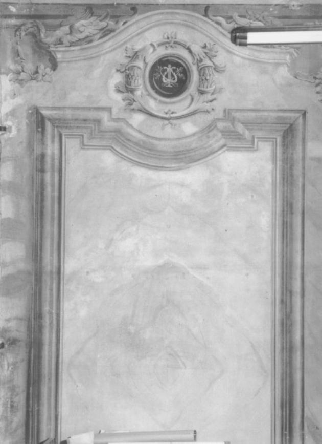 finta specchiatura marmorea con medaglione (dipinto) di Mengardi, Giambattista (attribuito) - ambito veneto (terzo quarto XVIII)