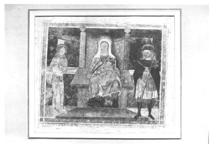 Madonna con Bambino in trono tra San Rocco e San Sebastiano (dipinto) - ambito veneto (sec. XVI)