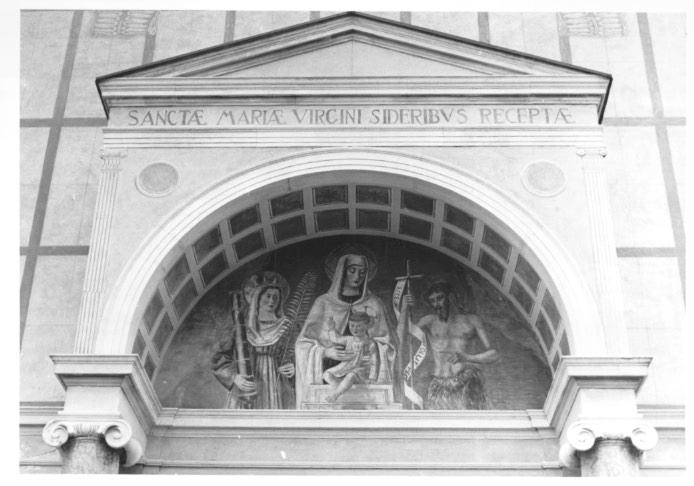 Madonna con Bambino tra Santa Barbara e San Giovanni Battista (dipinto) - ambito veneto (sec. XX)