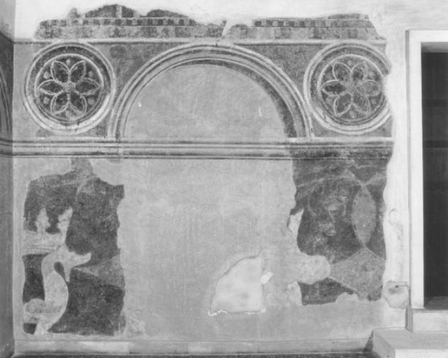 motivi decorativi (dipinto, frammento) - ambito veneto (sec. XIV)